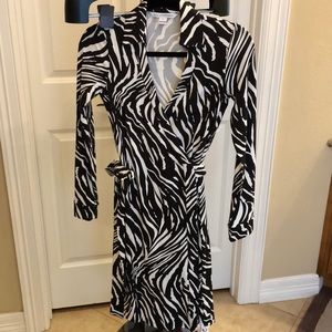 Zebra wrap dress